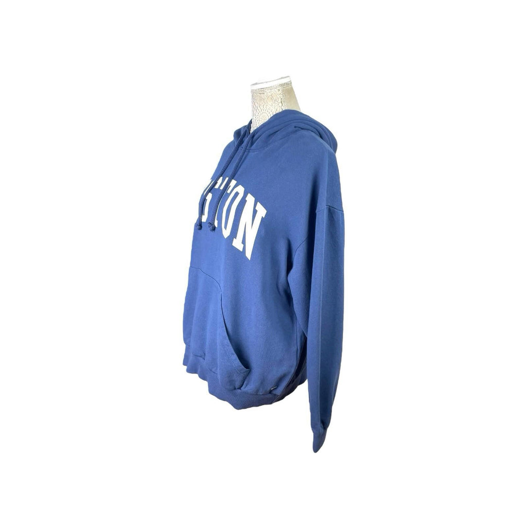 Pull&Bear Pacific Republic Navy Blue Boston Hoodie Oversized Women’s UK Size XS