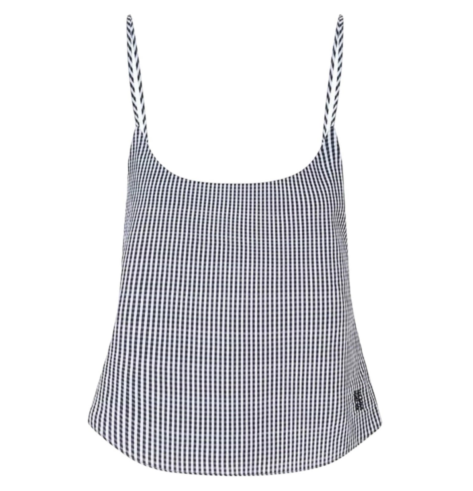 Les Girls Les Boys Cami Top Women's UK Size XS Gingham Relaxed Fit