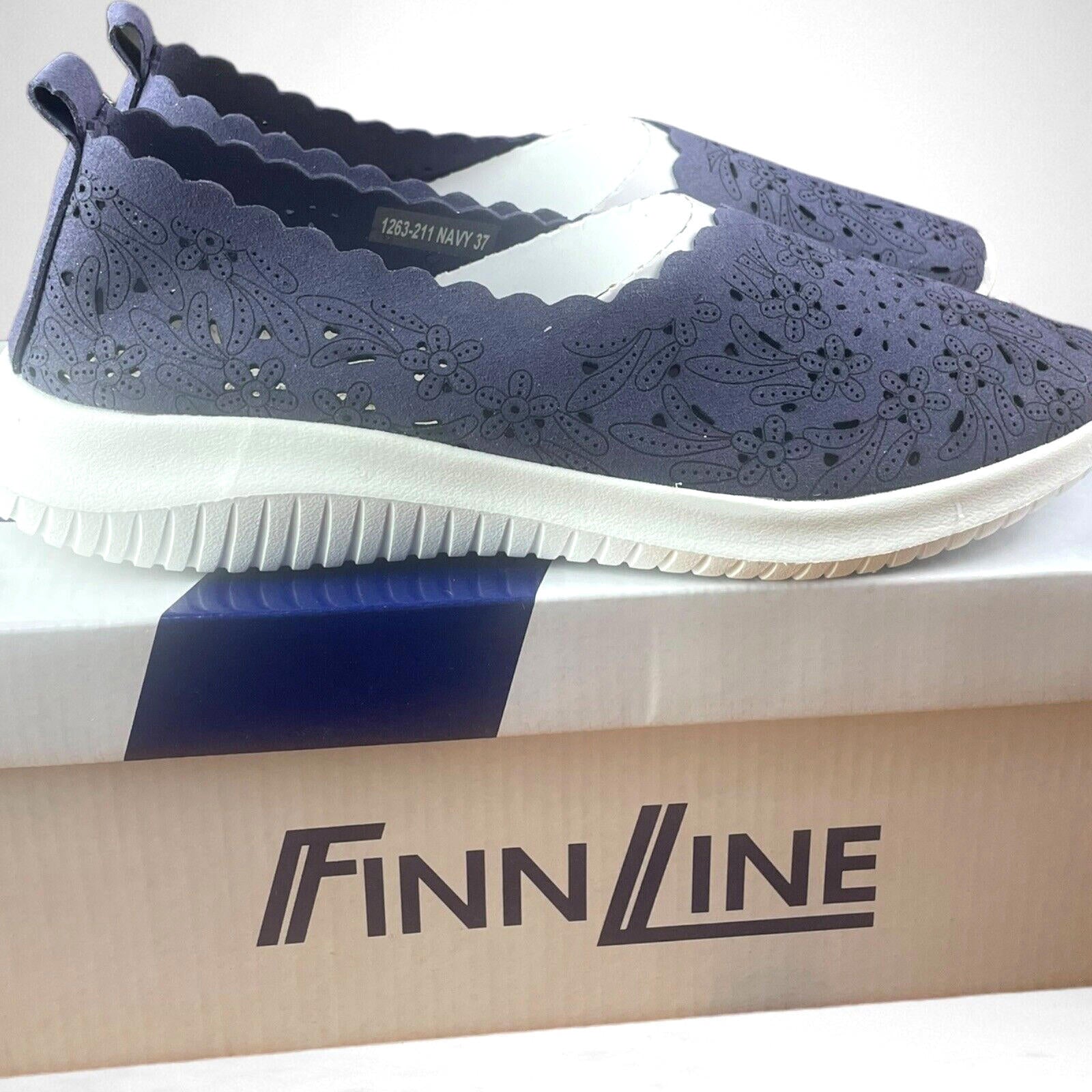 Finnline Navy Blue Slip On Shoes Memory Foam Women’s UK Size 4