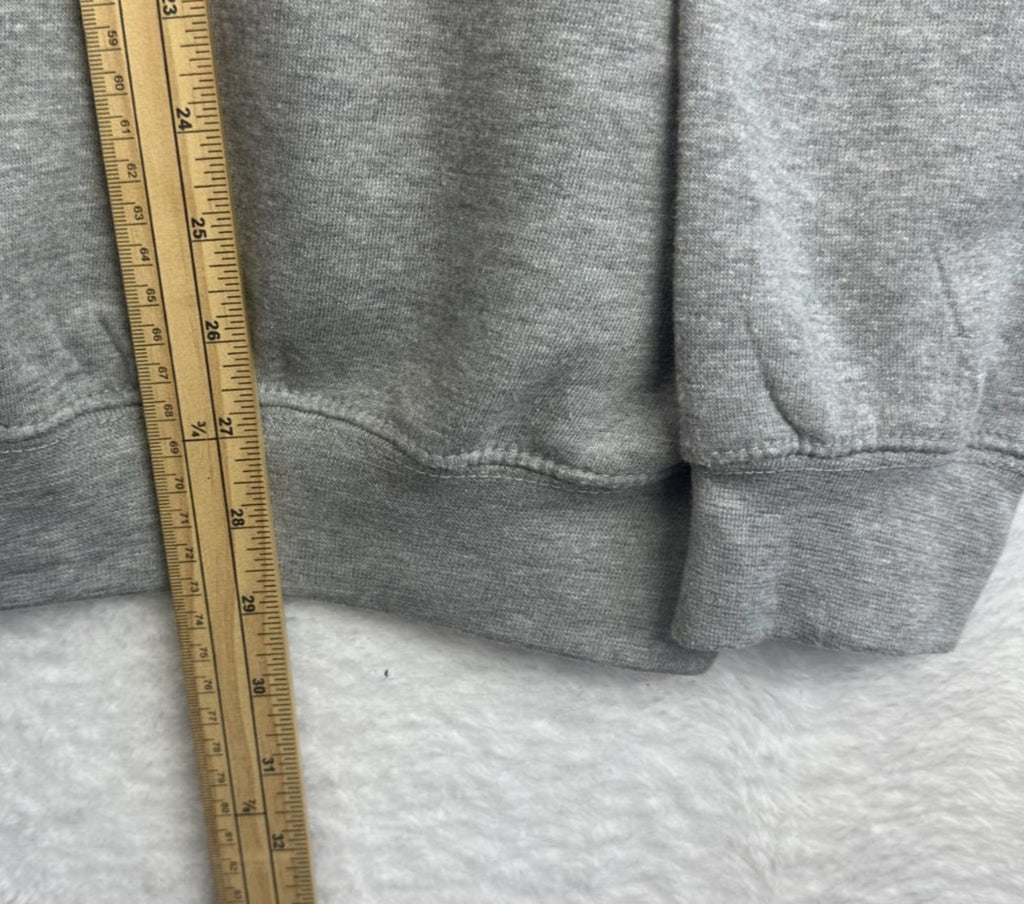Devils Softball Hoodie Men's UK Size M Grey Hooded Jersey Pocket Drawstring