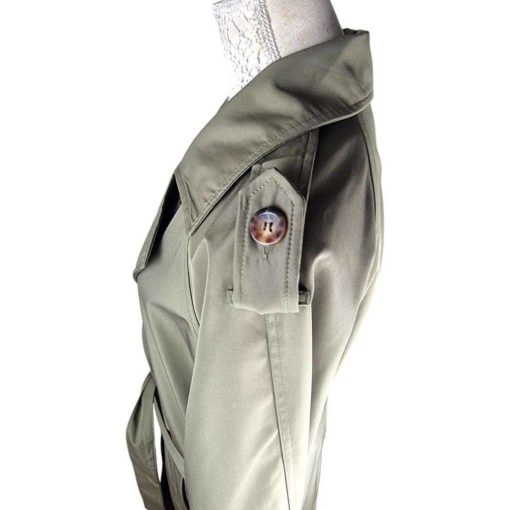 Stoosh Military Green Trench Coat Womens UK Size Large