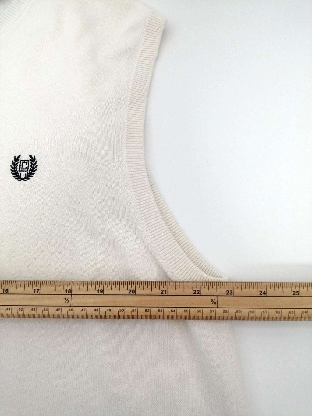 Chaps Ralph Lauren Jumper Vest Men's Size XL Sweater Sleeveless Cream Cotton