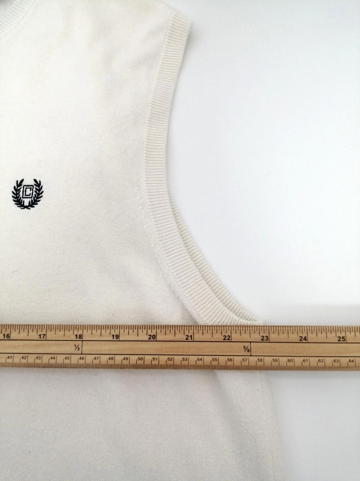 Chaps Ralph Lauren Jumper Vest Men's Size XL Sweater Sleeveless Cream Cotton