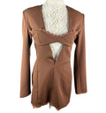 Pretty Little Thing Blazer Midi Dress Women’s UK Size 8 Chocolate Lace Trim