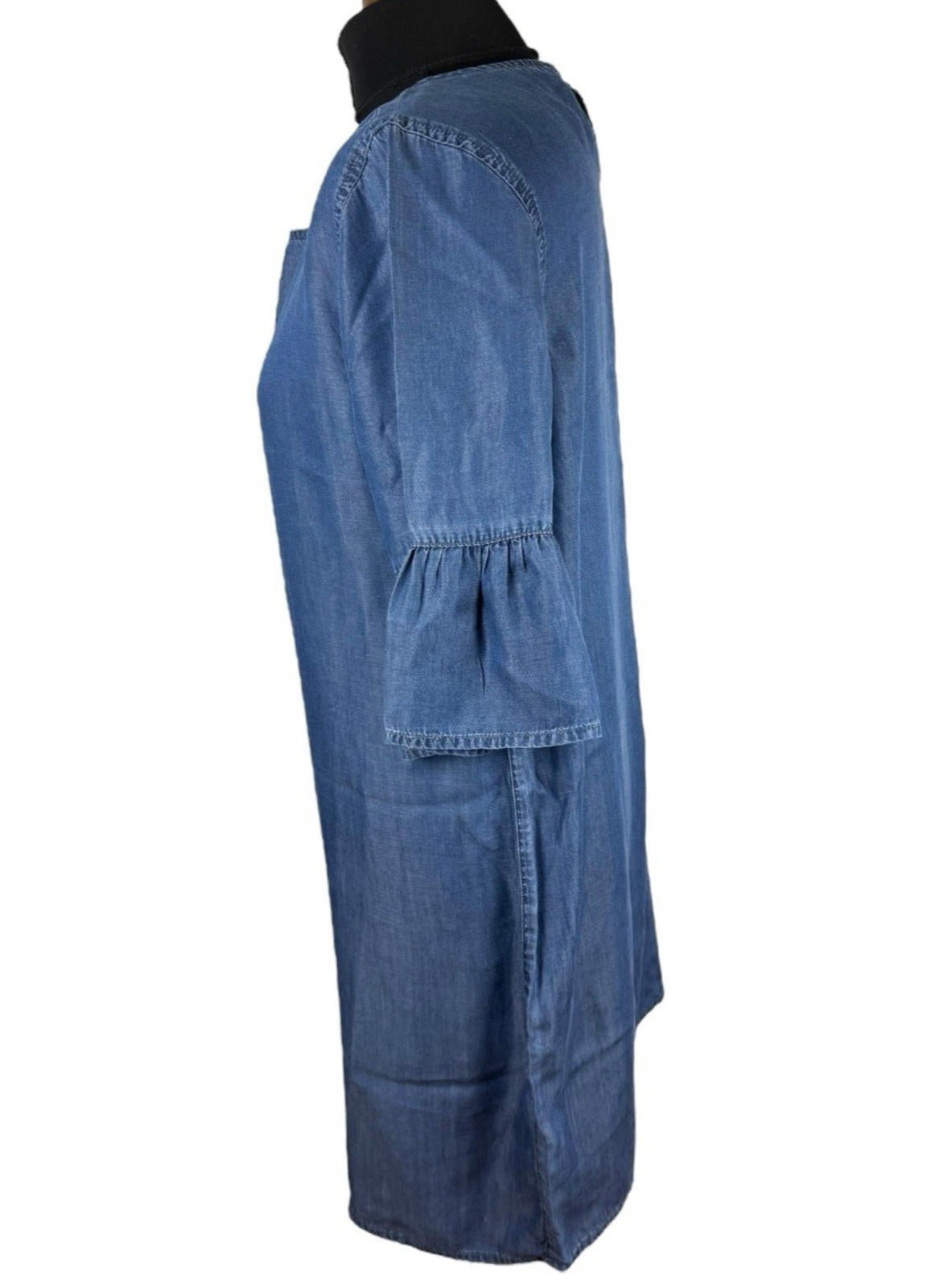 Peacocks Thin Denim Smock Dress Mini Short Sleeve Women’s UK Size 12 Summer