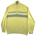 Nautica Knit Jumper Men's UK Size XL Yellow Long Sleeve 1/4 Zip Embroidered Logo