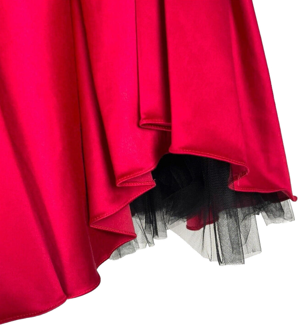 Forever Unique Dress Women’s UK Size 12 Red Layered Ruffle Summer Knee Length