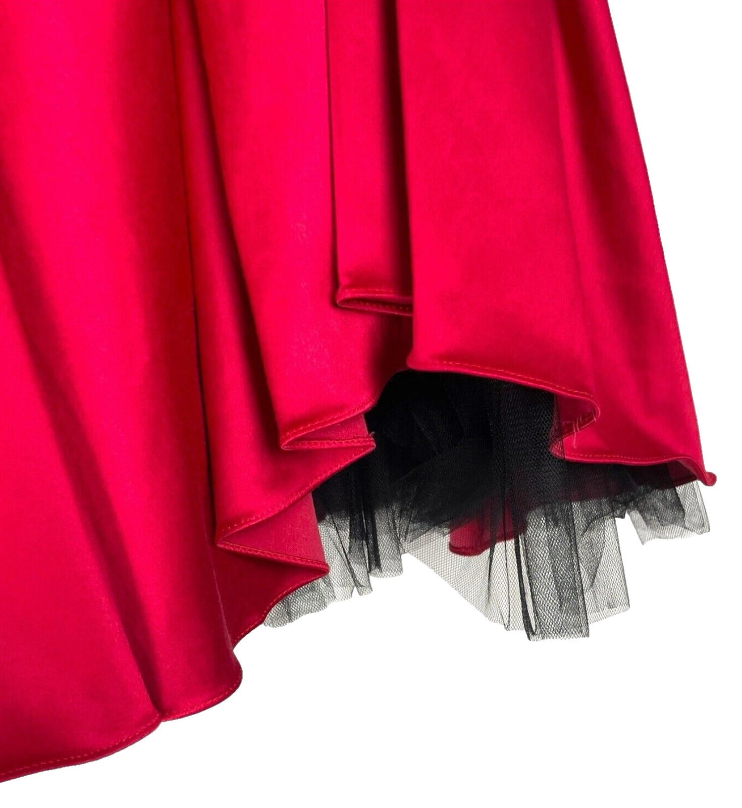 Forever Unique Dress Women’s UK Size 12 Red Layered Ruffle Summer Knee Length