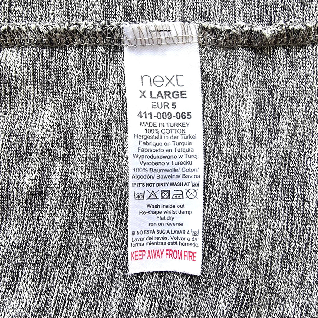 Next T-Shirt Grey San Francisco Slim Fit Crew Neck 100% Cotton Men's UK Size XL