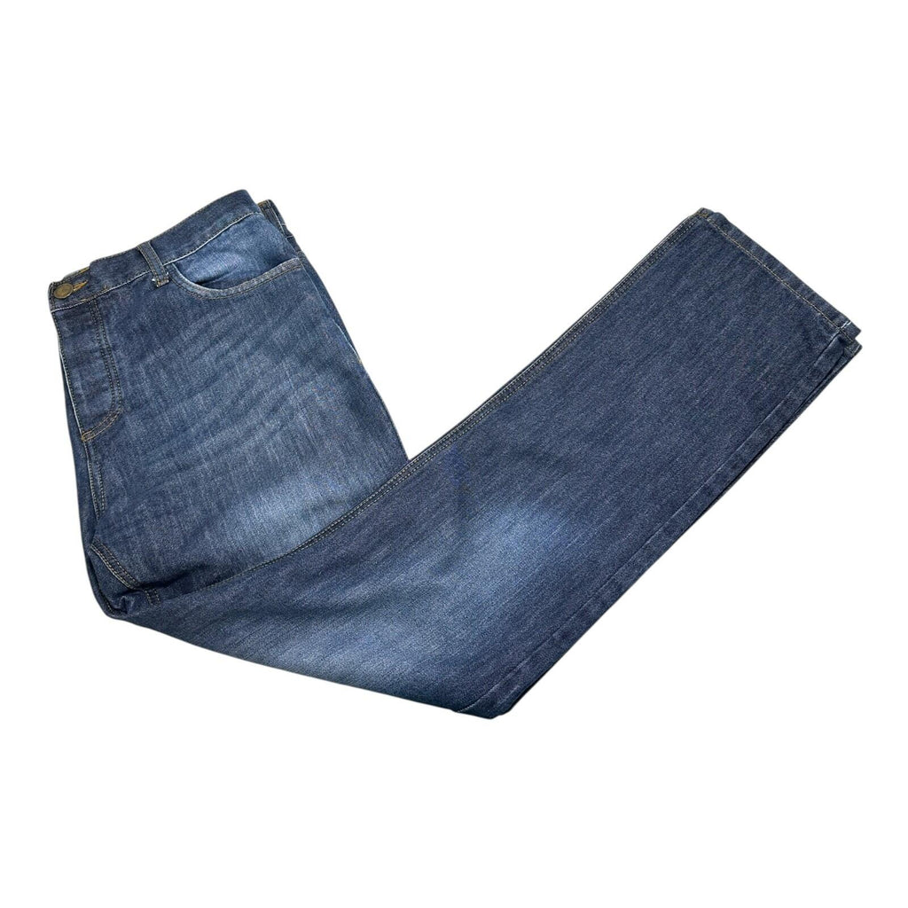 Denim Co Jeans Men's UK Size 36W 32L Blue Straight Zip Front 5 Pocket