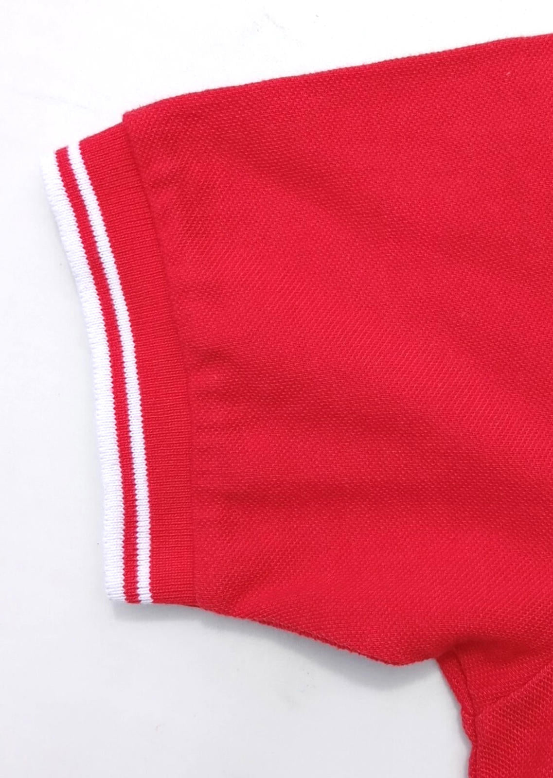 Asics Polo Shirt Men's UK Size S Red Short Sleeve Embroided Logo Cotton Blend