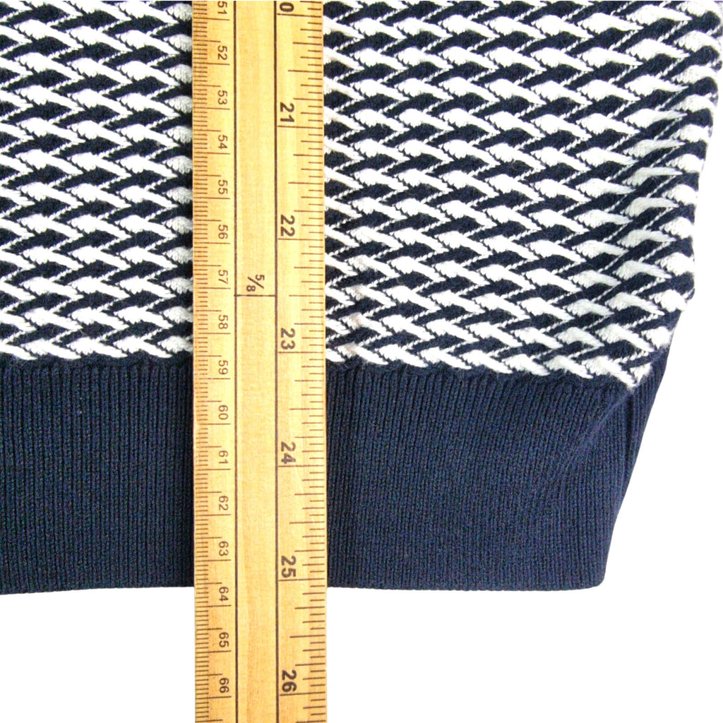 Next Knit Polo Shirt Men's UK Size M Blue Textured Short Sleeve 100% Cotton