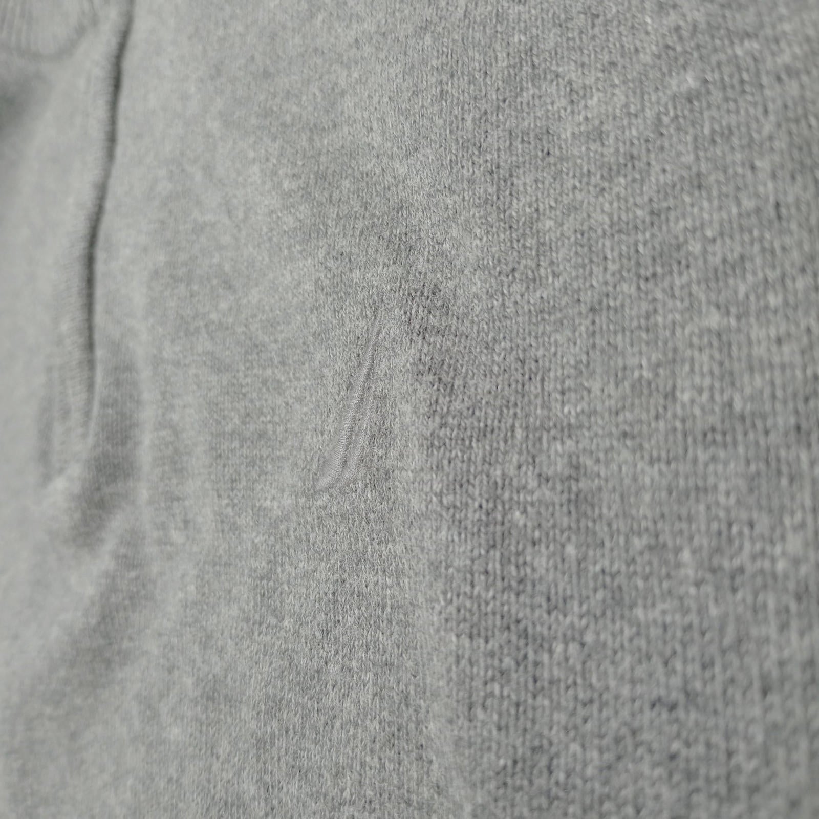 Nautica Knit Jumper Men's UK Size XL Grey Long Sleeve 1/4 Zip Sweater