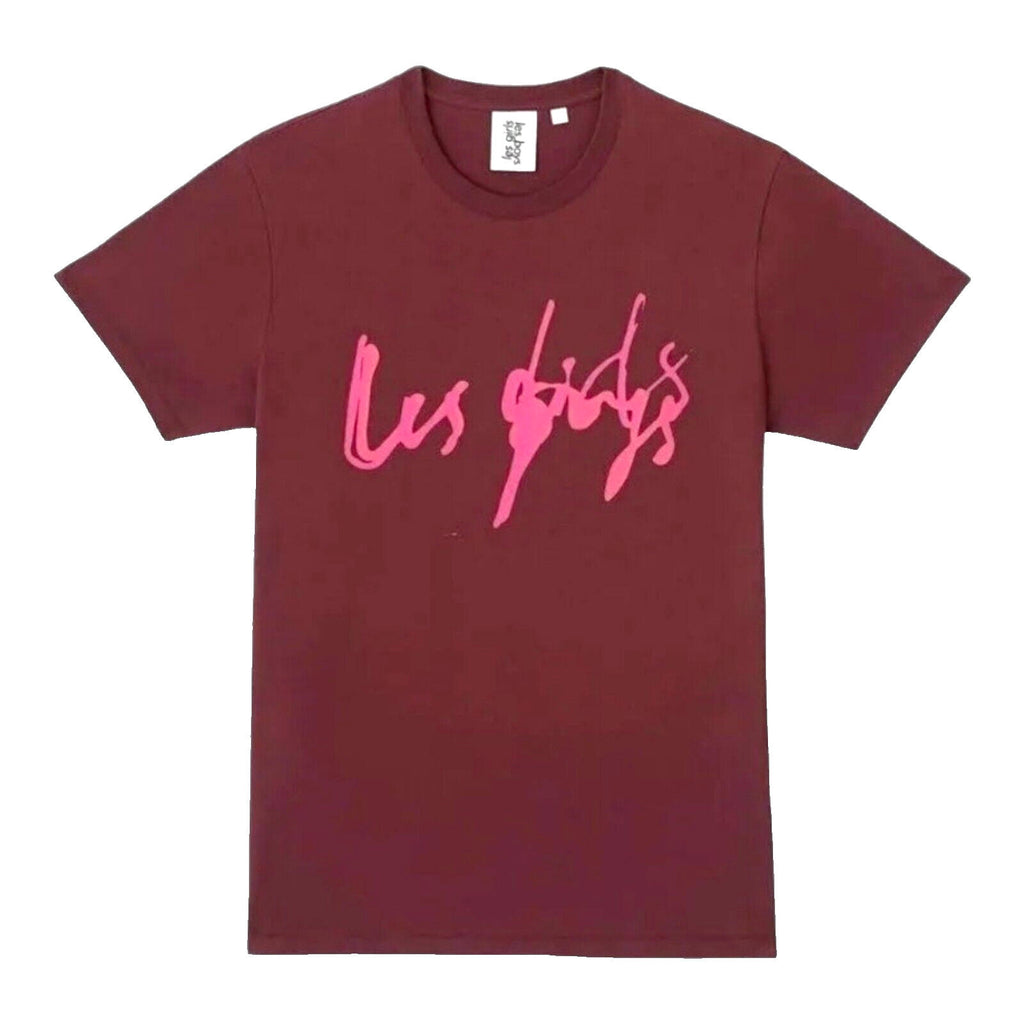 Les Girls Les Boys Red Print T-shirt Graphic Print UK Size M Medium