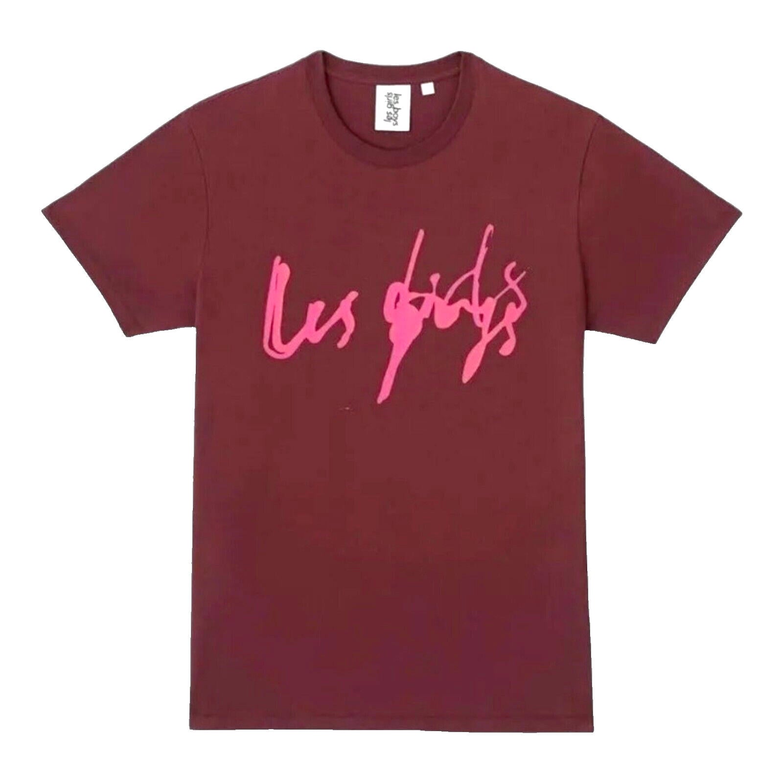 Les Girls Les Boys Red Print T-shirt Graphic Print UK Size M Medium