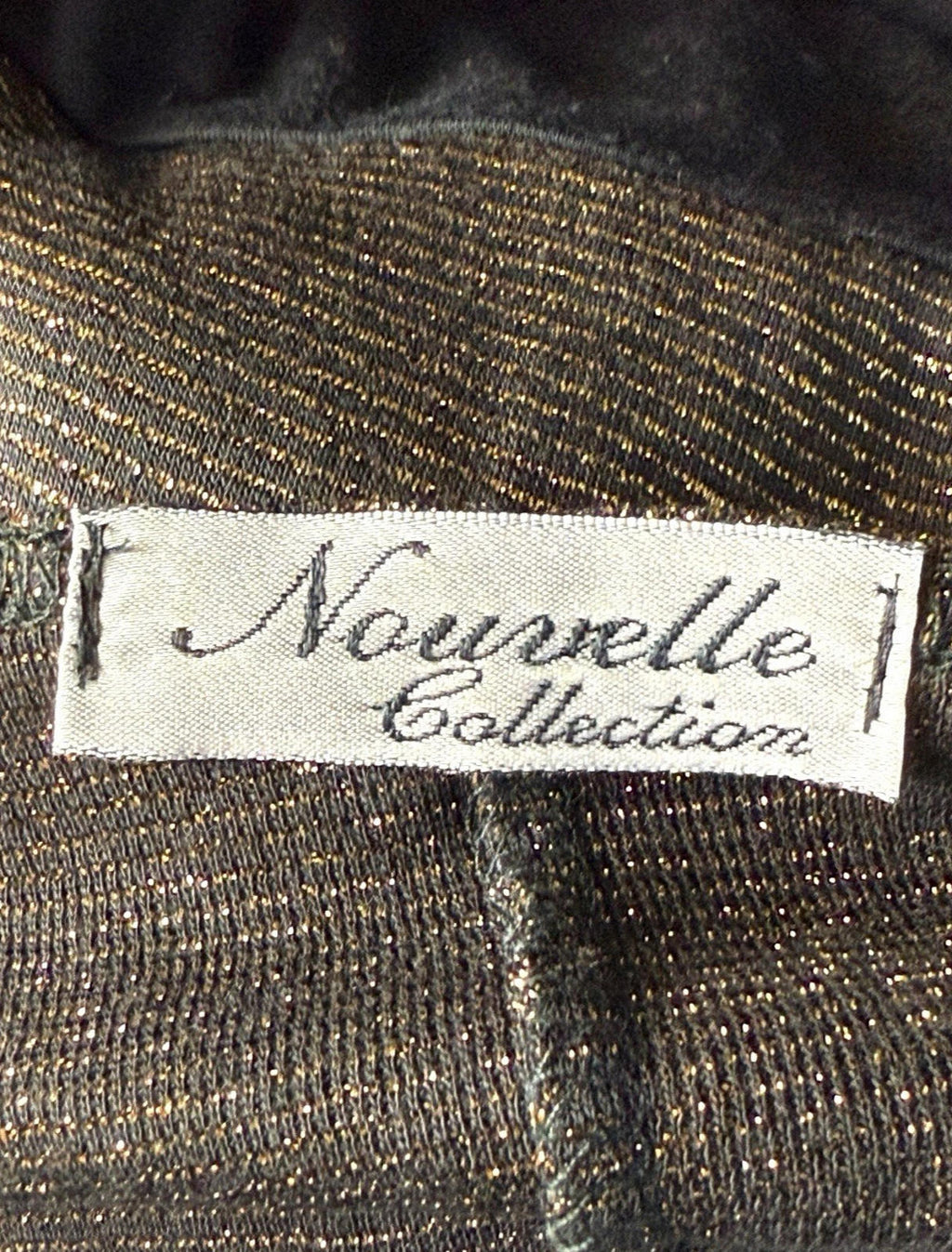Nouvelle Collection Gold Sparkle Top Long Sleeve Relaxed Fit Women’s UK Size M