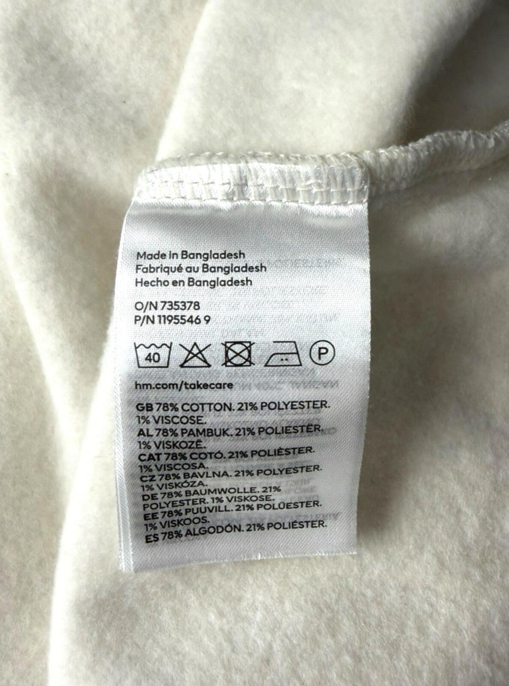 H&M Joggers Co Ord Set Women's UK Size XS Jersey Hoodie Jog Pants Light Grey