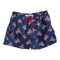 Swim Shorts Men's UK Size L Navy Blue Net Lined Pockets Red Sea Turtle Print