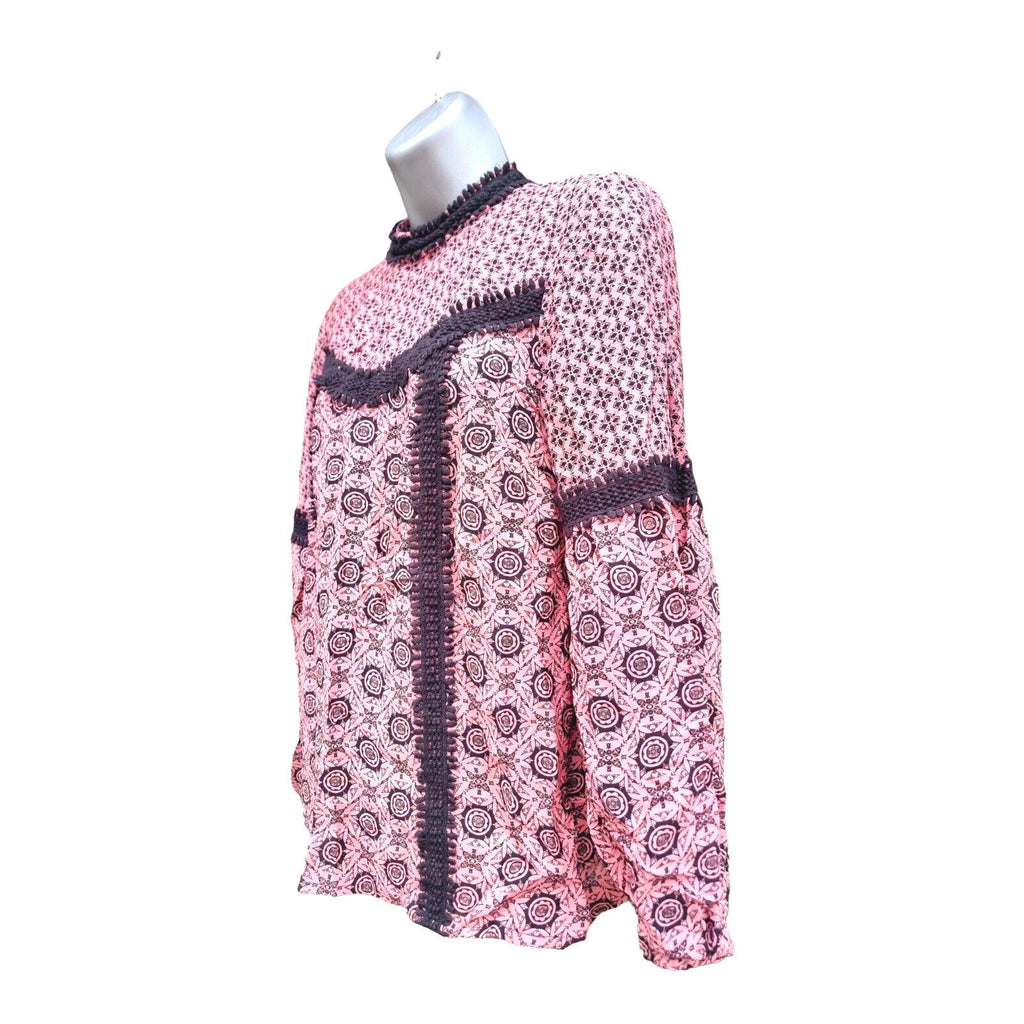 River Island Smock Top Victorian Pattern Women's UK Size 10
