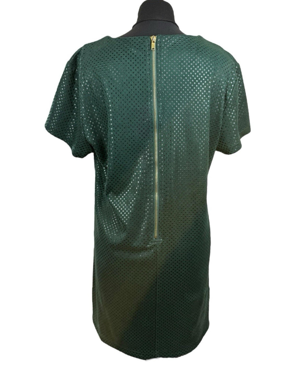 Fashion Union Mini Dress Dark Green Polka Dot Short Sleeve Women’s UK Size 16