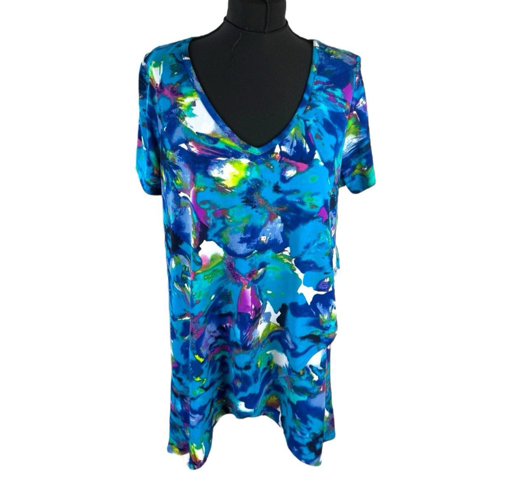 Blue Smock T-Shirt Top Blouse Women’s UK Size L Large