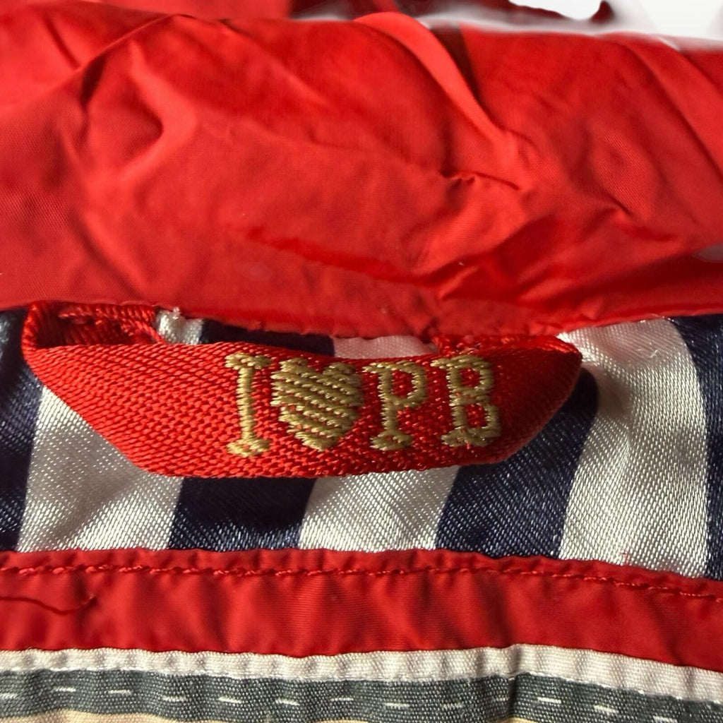 Paul’s Boutique Padded Gilet Jacket Women’s UK Size 12 Hooded Badge Bright Red