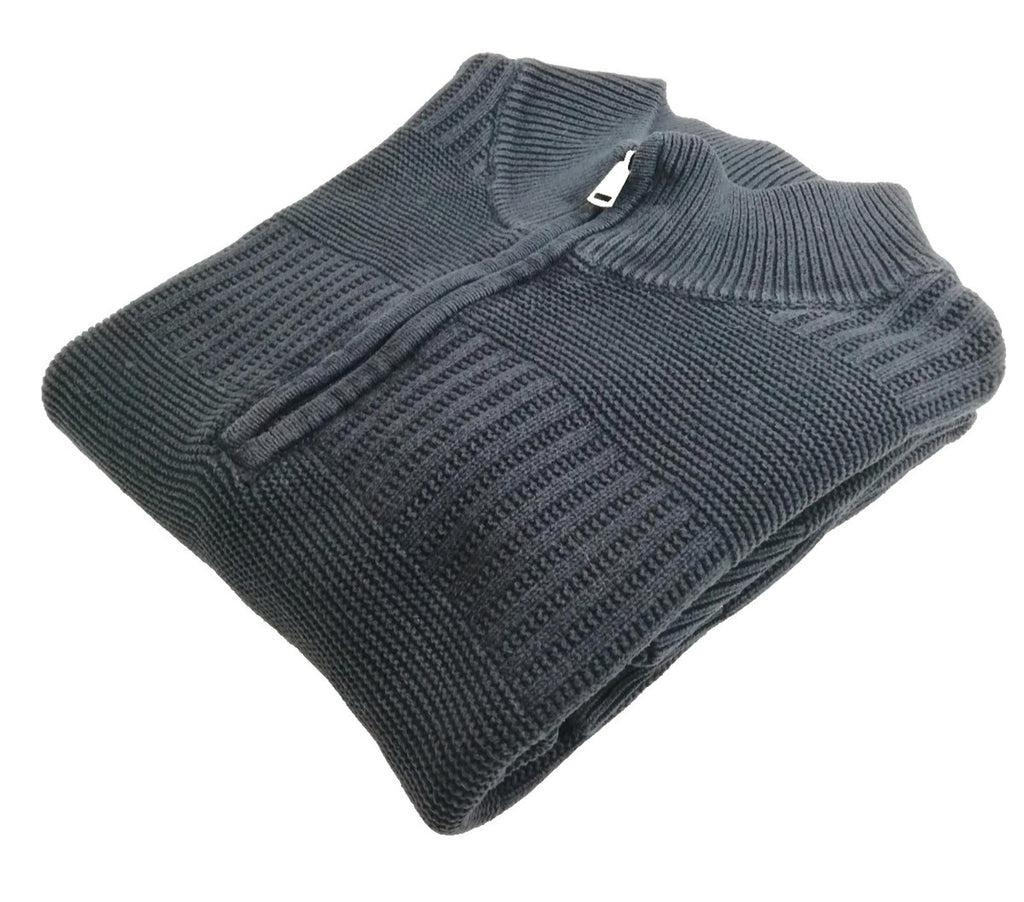 Ralph Lauren Chaps 1/4 Zip Ribbed Black Jumper Men's Size XL 100% Cotton