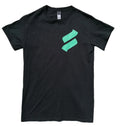 Front Commun Graphic Print T-Shirt Men's Size S Black Crew Neck 100% Cotton