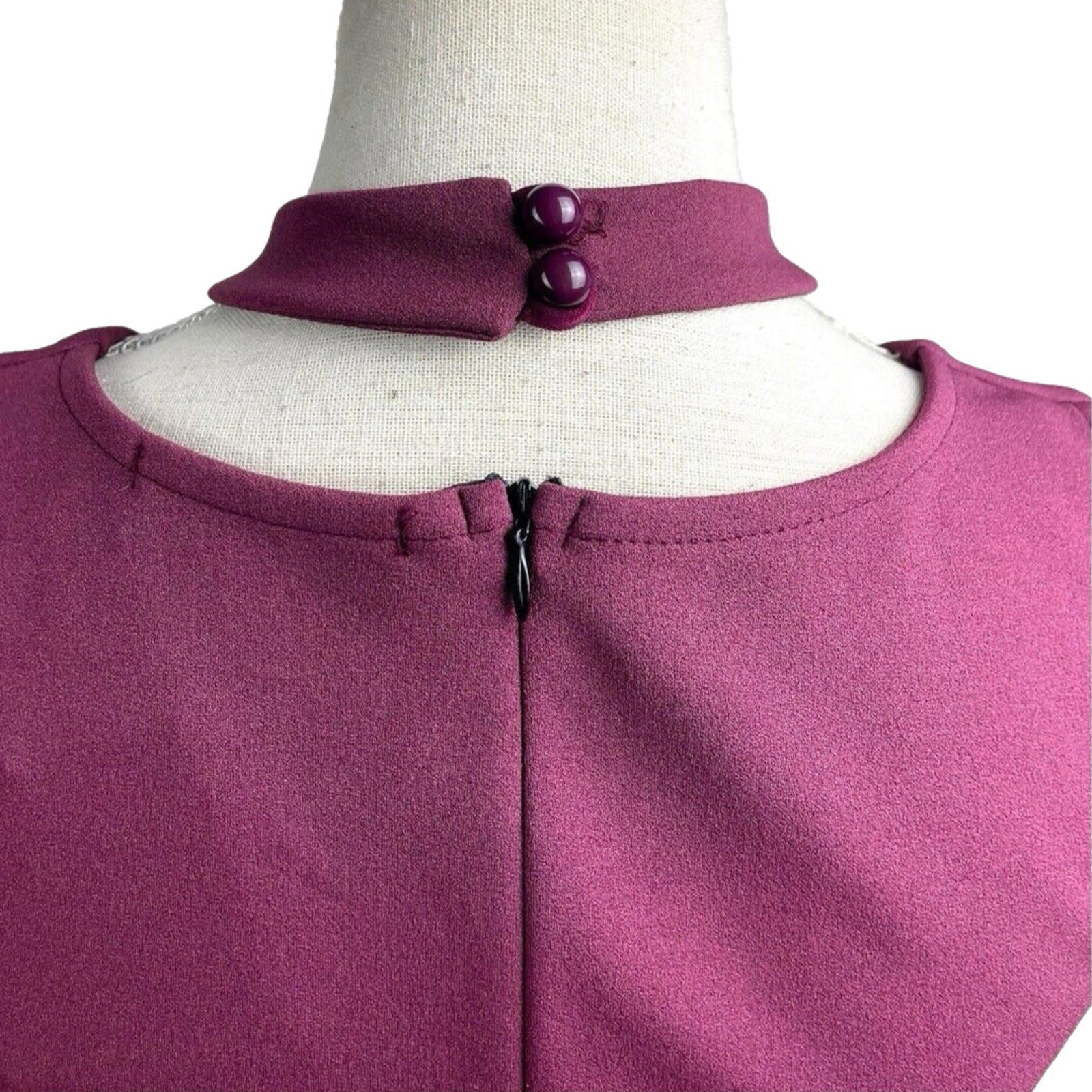 Missguided Burgandy Midi Dress Cross Neck Design Women’s UK Size 12