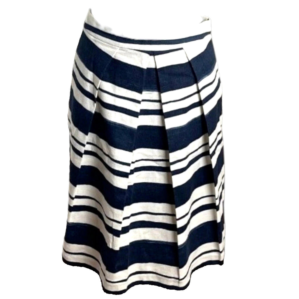 Zara Stripe Skirt High Waist Pleated Women's UK Size M (10)