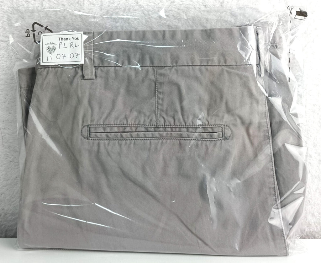 Next Chino Shorts Men's UK Size 38W Grey 100% Cotton Zip Front Pockets