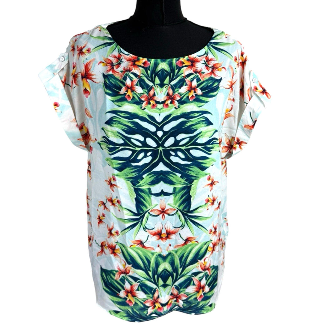 Millers T-Shirt Blouse Women’s UK Size 12 Botanical Print Short Sleeve Top