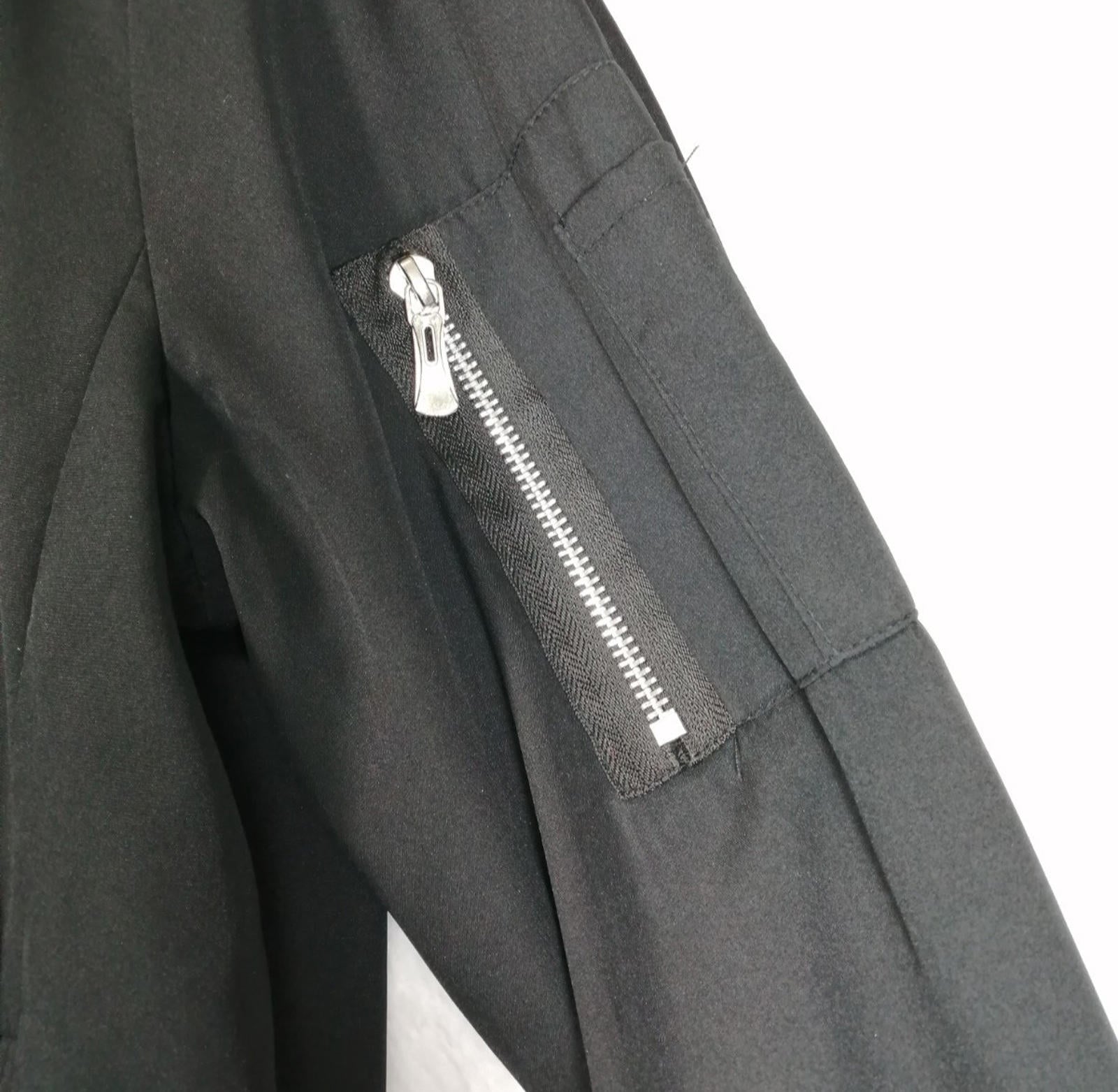 Manfinity Bomber Jacket Men's UK Size S Black Coat Zip Pockets