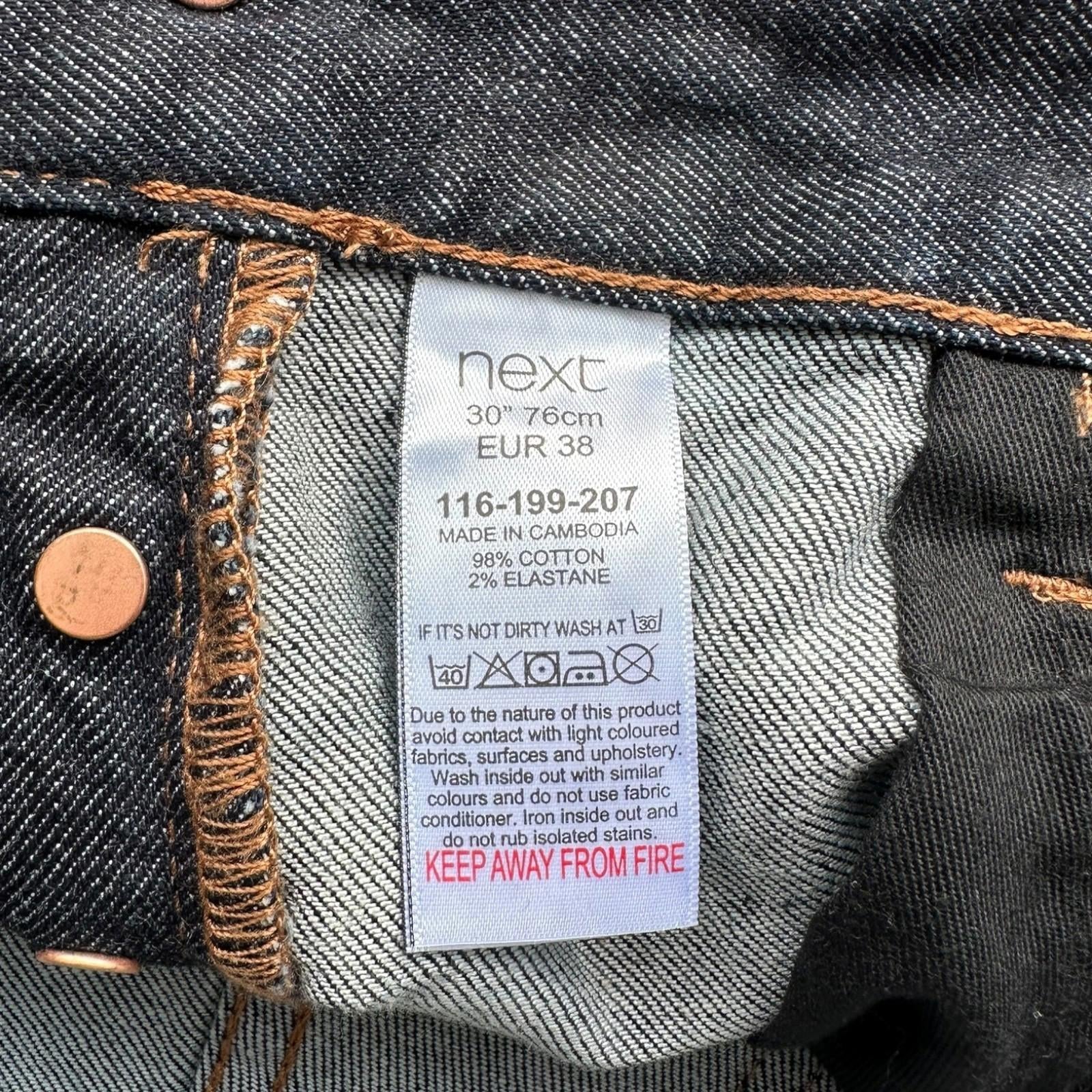 Next Denim Shorts Men's UK Size 30" W Regular Fit Blue Button Front Rolled Cuffs