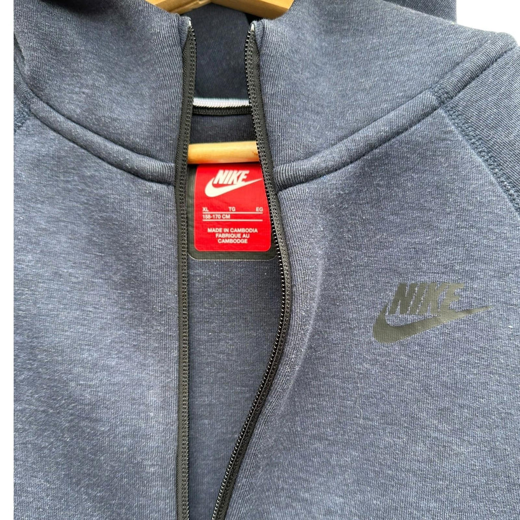 Nike Hoodie Men's UK Size XL Blue Zip Pockets Full Zip Fasten Long Sleeve Jacket
