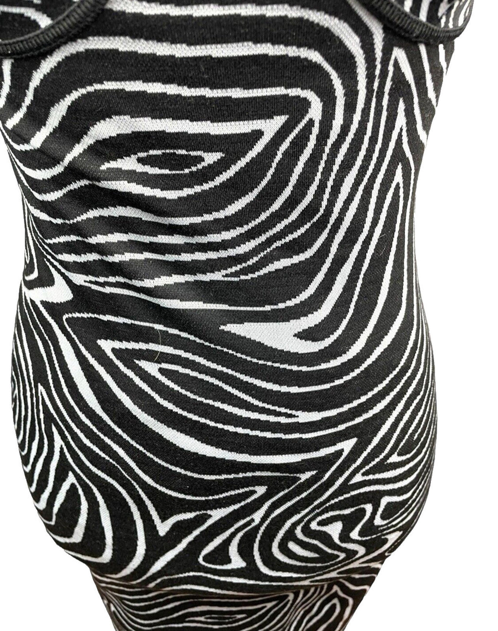 Zara Mini Dress Black & White Animal Print Women’s UK Size S