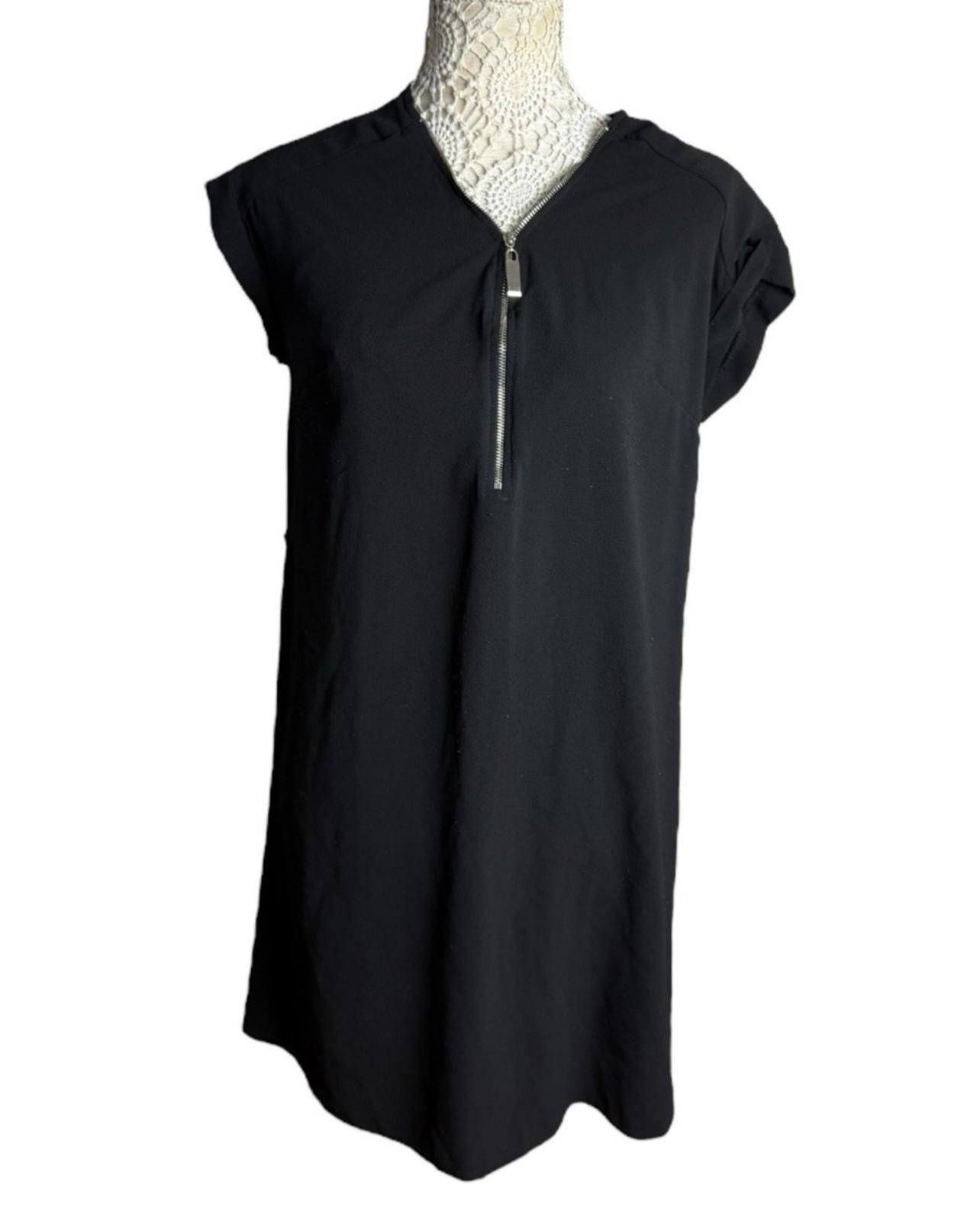 Papaya Black Long Top 1/4 Zip Short Sleeve Lightweight Women’s UK Size 10