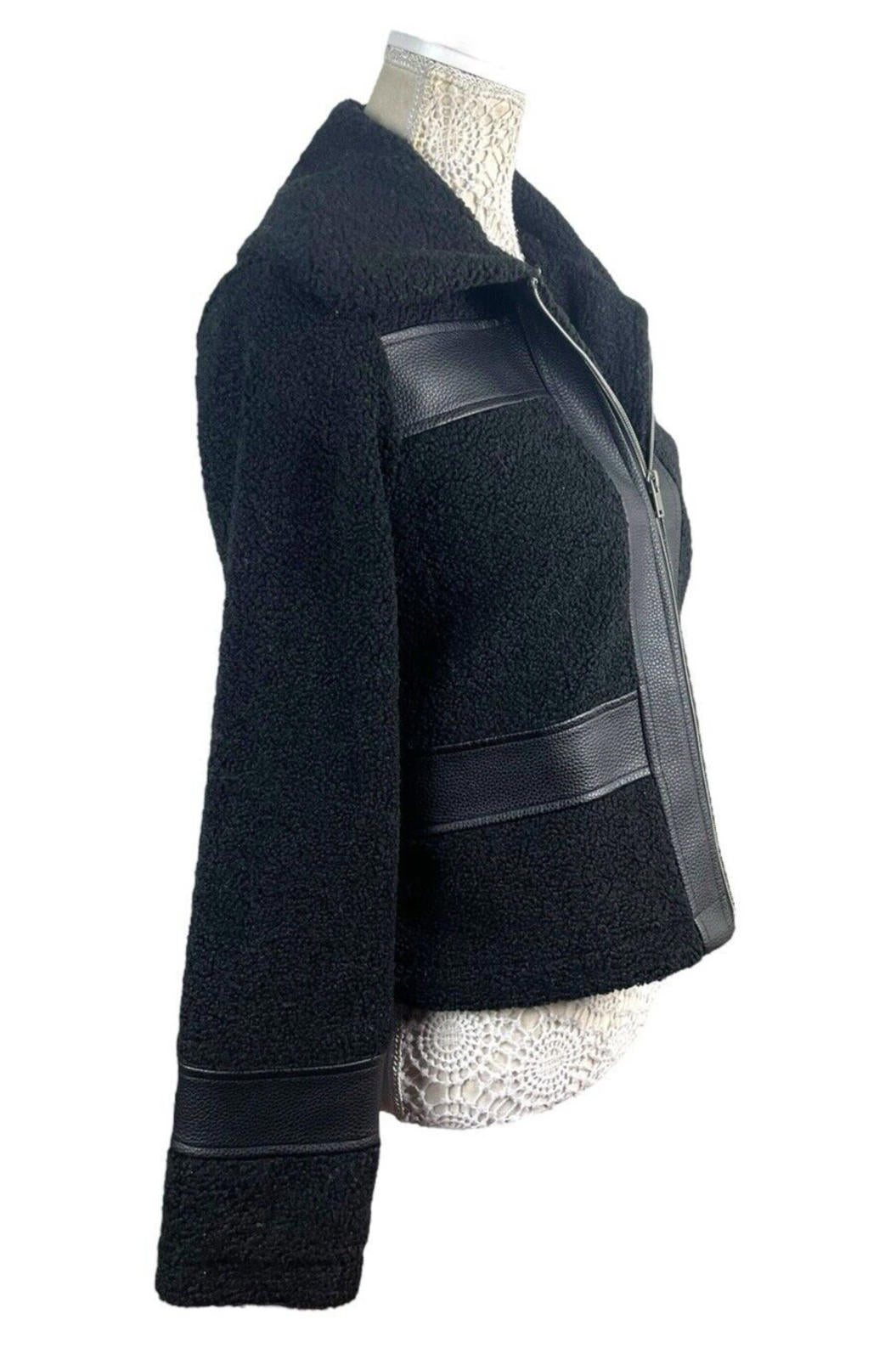 Paraphrase Black Teddy Fleece Jacket Women’s UK Size 10