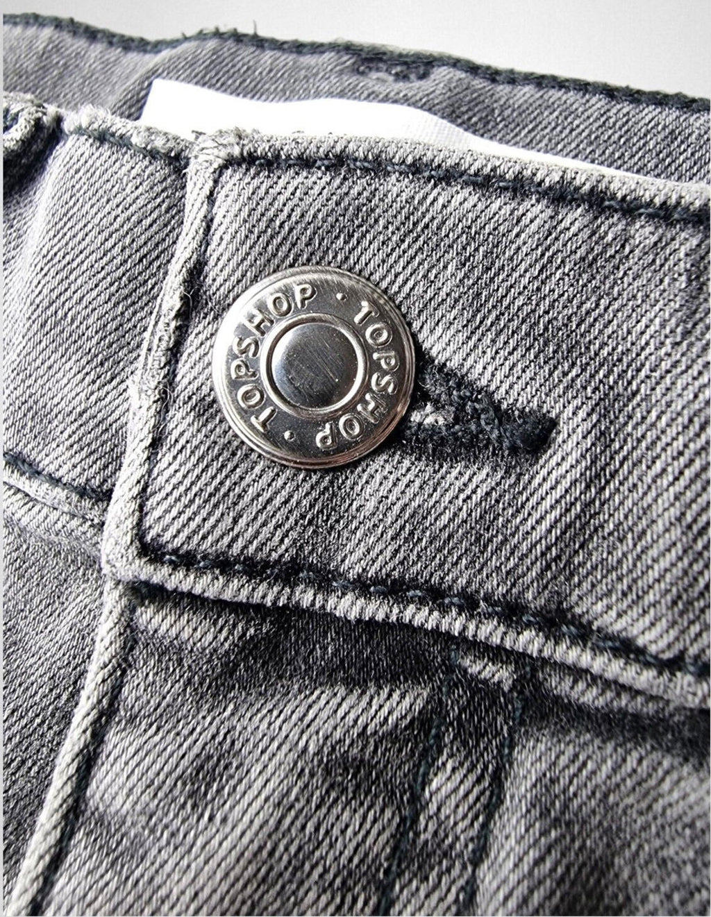 Topshop Jamie Jeans Women's UK Size W26 L28 Grey Denim Petite Ankle Grazer