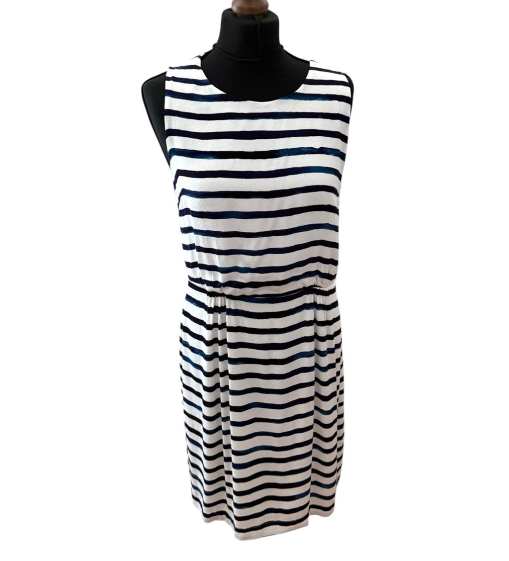 Joules Nautical Dress Knee Length Blue White Women’s UK Size 12