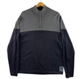 Calvin Klein Knit Jumper Men's UK Size L Black Grey 1/4 Zip Long Sleeve Pullover