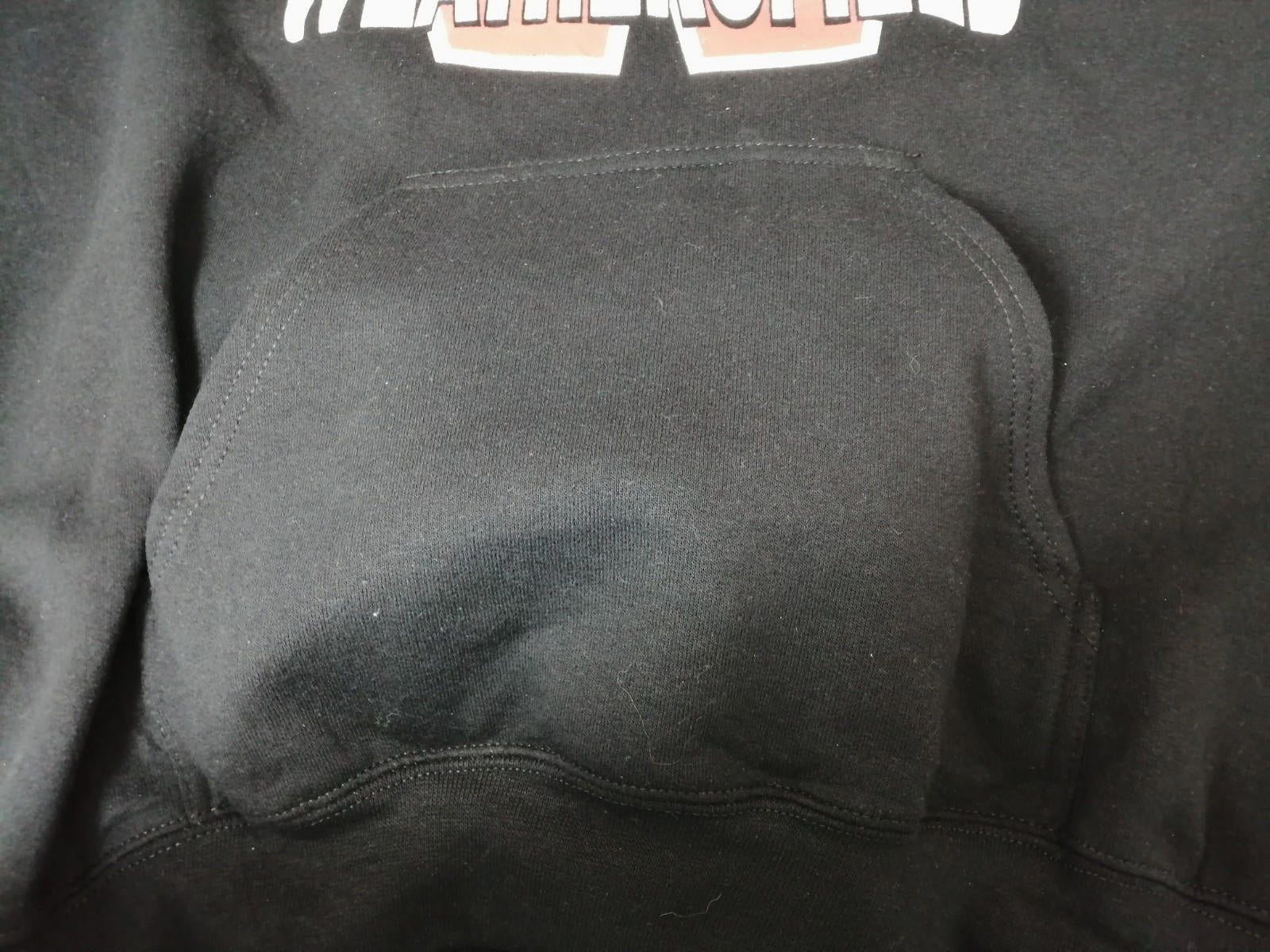 Weathersfield School Sports Hoodie Men's Size S Black Jersey Hooded Pockets