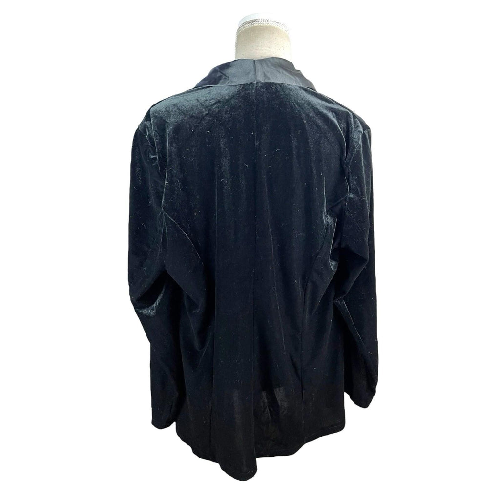 Shein Velour Blazer Jacket Women’s UK Size XL (14) Black