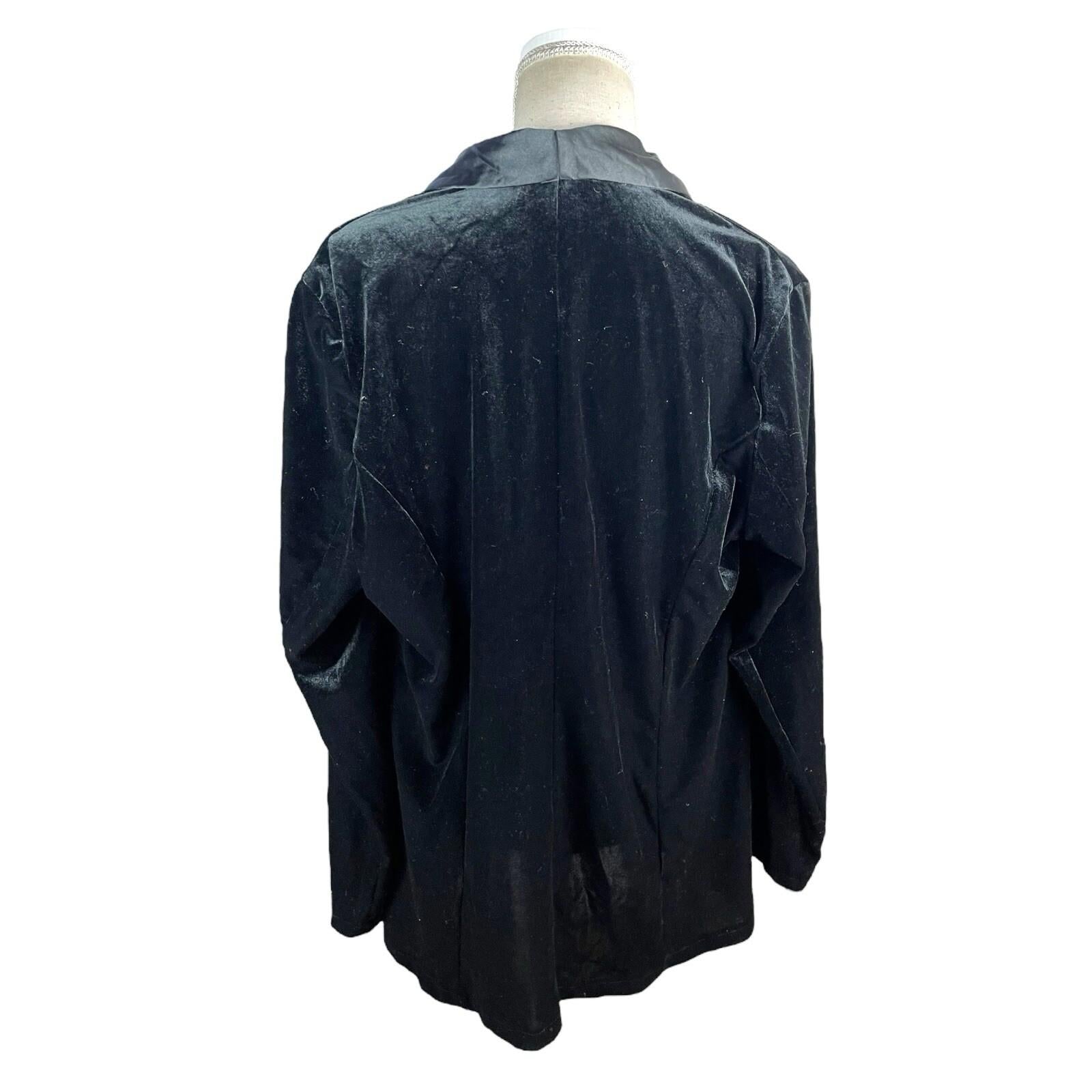 Shein Velour Blazer Jacket Women’s UK Size XL (14) Black