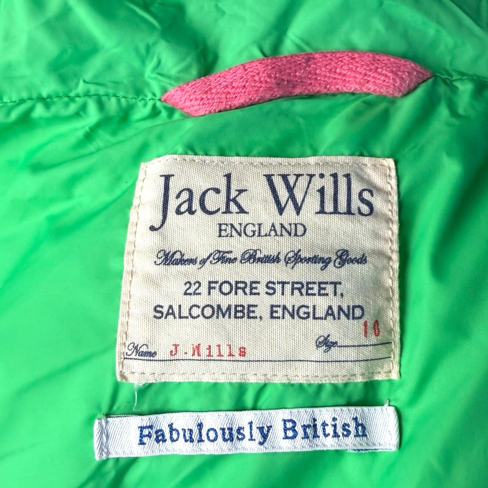Jack Wills Padded Gilet Jacket Women’s UK Size 10 Sleeveless Bright Green