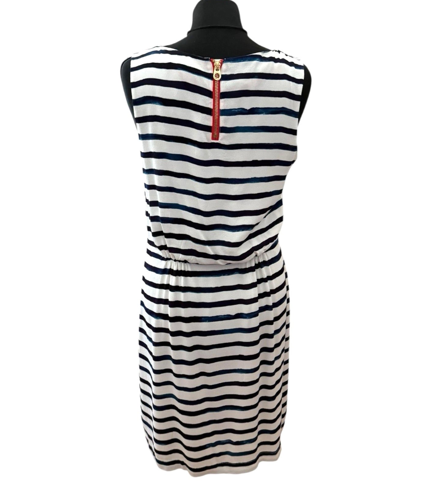 Joules Nautical Dress Knee Length Blue White Women’s UK Size 12