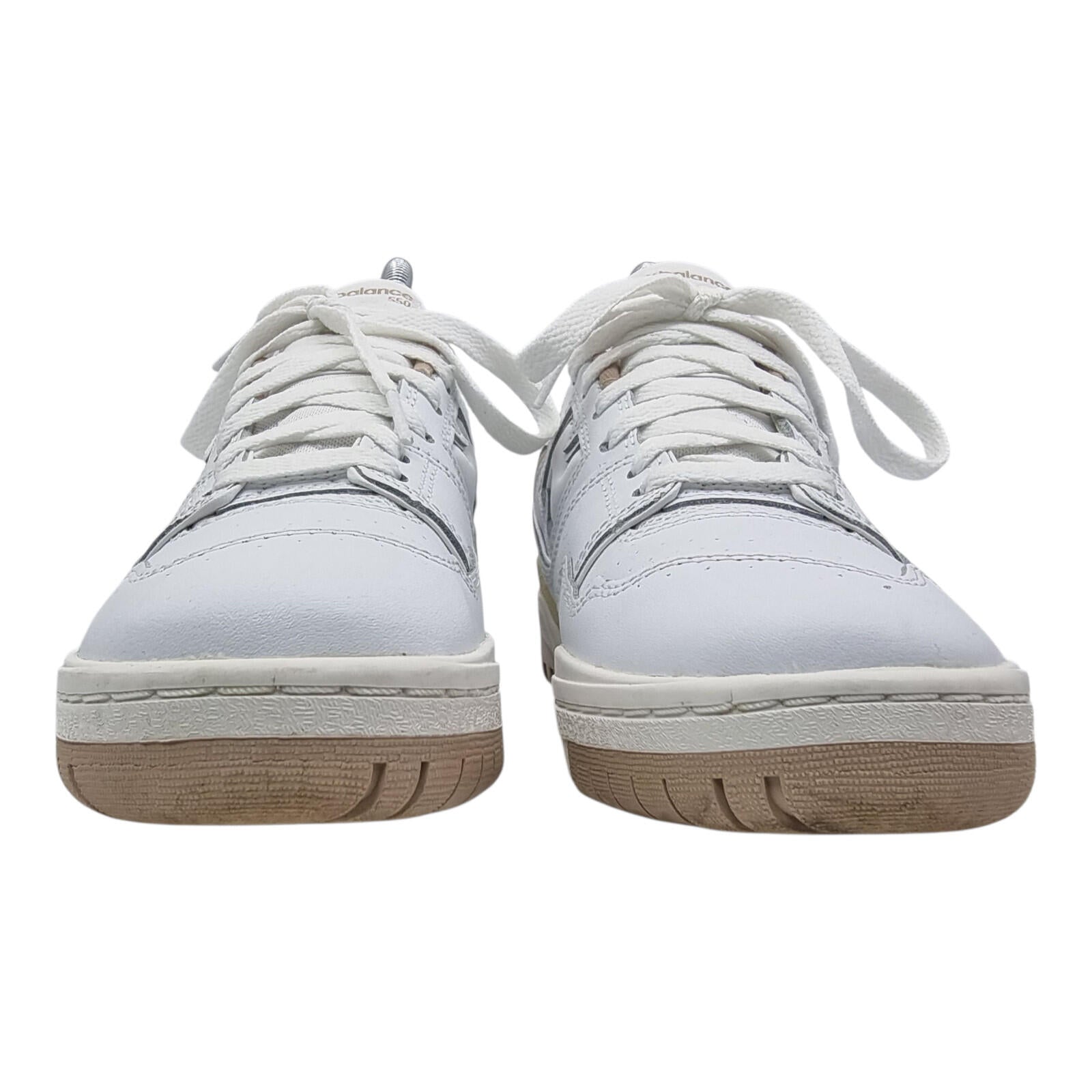 New Balance 550 Trainers Women's UK Size 4 White Tan Synthetic Leather