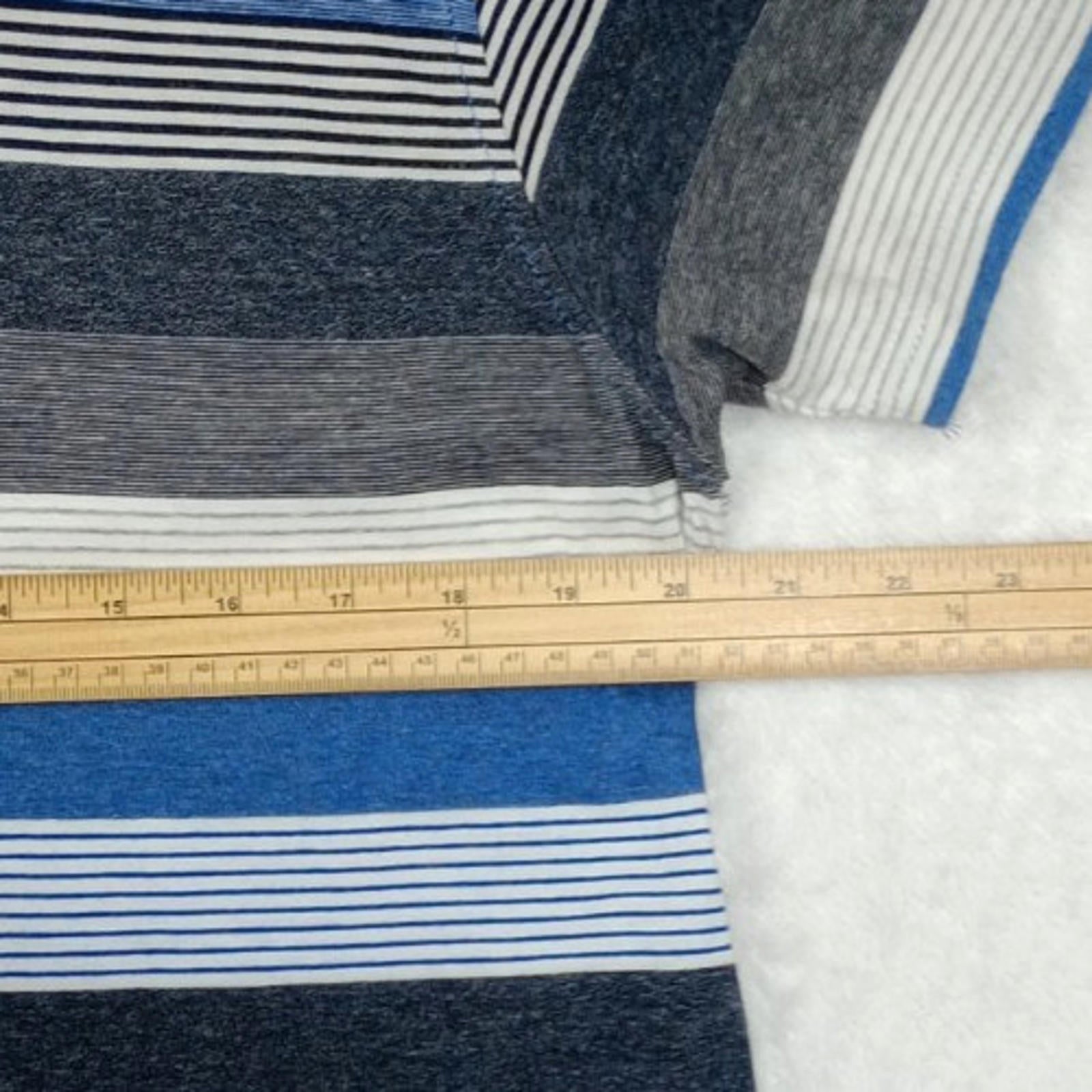 George Polo Shirt Men's UK Size M Blue Stripe Short Sleeve 100% Cotton Easy Care