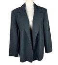 Pretty Little Thing Blazer Jacket Black Stripe Shoulder Pads Women’s UK Size 14