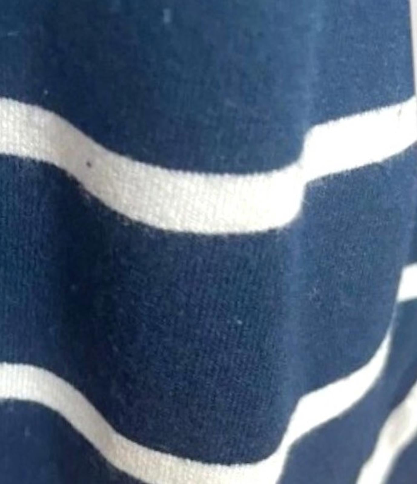 TU Jumper Dress Navy Blue & White Striped Women's UK Size 8